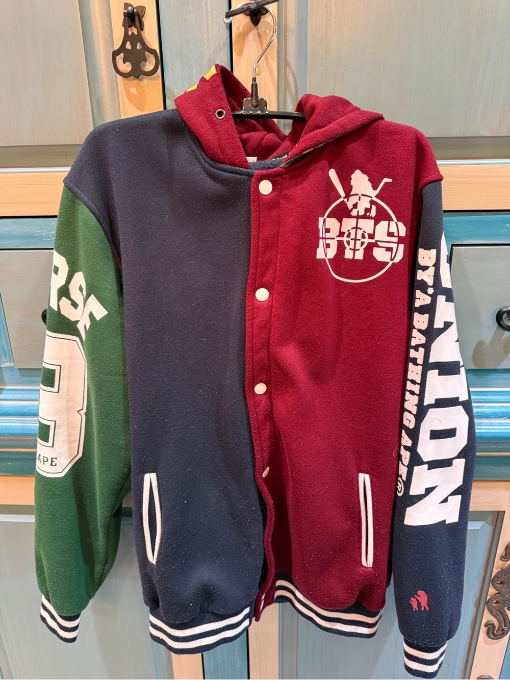 BTS X BAPE Varsity Hooded Jacket #kpop #bts